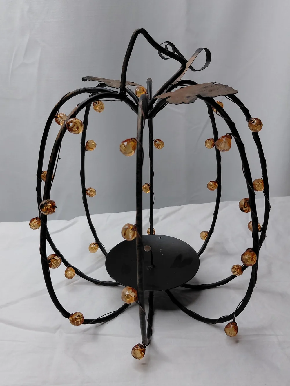 Pier One Metal Pumpkin Tealight Candle Holder